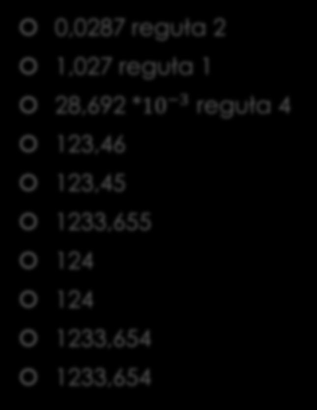 123,5000 1233,6545 1233,6535 0,0287 reguła 2 1,027 reguła 1