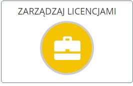 7. ZARZĄDZAJ LICENCJAMI. Przycisk Zarządzaj licencjami służy do wygenerowania dokumentów oraz wysłania wniosku o wykupienie licencji.