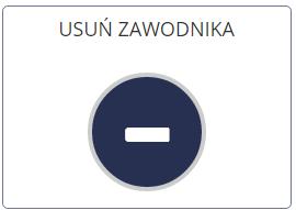 8. USUŃ ZAWODNIKA. Klub ma możliwość Usuwanie zawodników, błędnie wpisanych do systemu. Po wciśnięciu przycisku Usuń zawodnika użytkownikowi wyświetlona zostanie lista zawodników, których może usunąć.