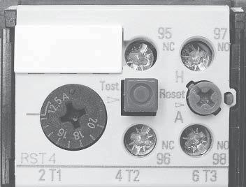 przekaÿnika termicznego na styczniku (po³¹czone urz¹dzenia uniemo liwiaj¹ przy³¹czenie przewodu do zacisku A2 stycznika).