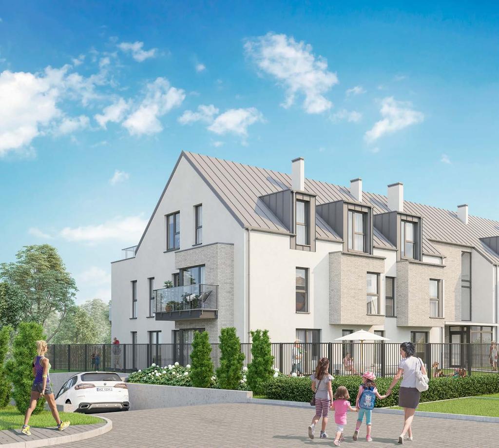 Nowoczesna architektura Wygoda i bezpieczeństwo Forma osiedla Vitalité nawiązuje do architektury willowej.