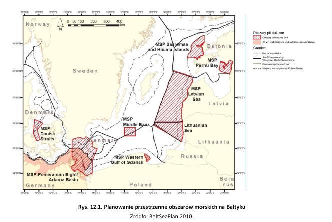 Planowanie przestrzenne obszarów morskich na Morzu Bałtyckim projekt pilotażowy BaltSeaPlan Źródło: BaltSeaPlan http://www.baltseaplan.eu.