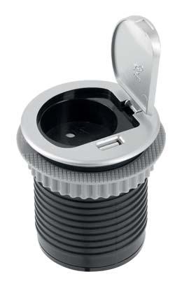 Przedłużacz biurkowy wpuszczany CHARGER MINI AE-BPW1U1UCH-53 Ø 71 84 2