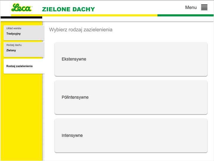 2.2 Kolejne kryterium wyboru to rodzaj nawierzchni na dachu: Zielony - nawierzchnia