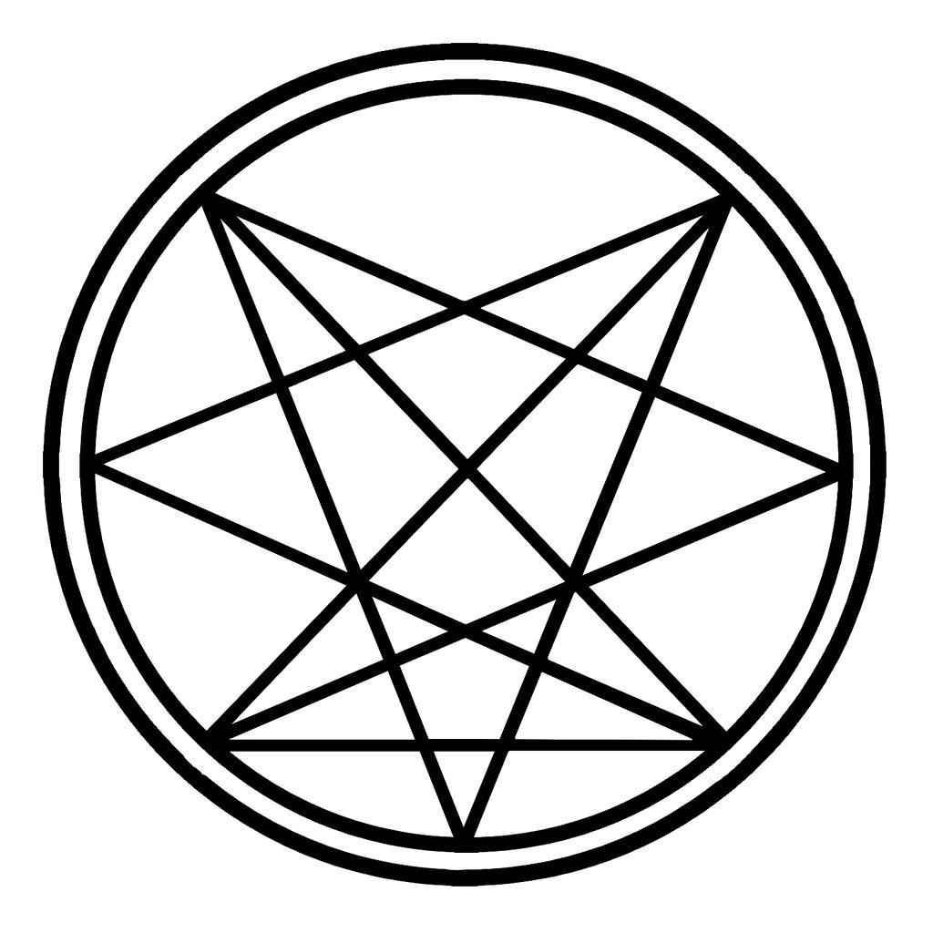 Dla porównania: symbole dwóch uznanych i długo działających2 organizacji satanistycznych, które nie potrzebują umieszczania głowy kozła w swoim logo.