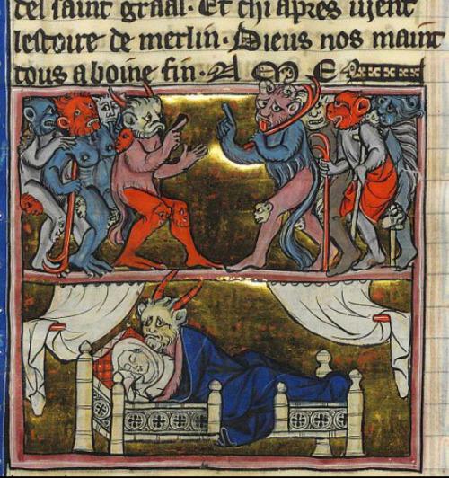 Robert de Boron, Poczęcie Merlina, ok. 1250 r.
