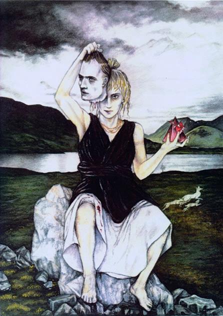 Christos Beest (ONA), Mousa of Swords, z jego talii The Sinister Tarot (1992).