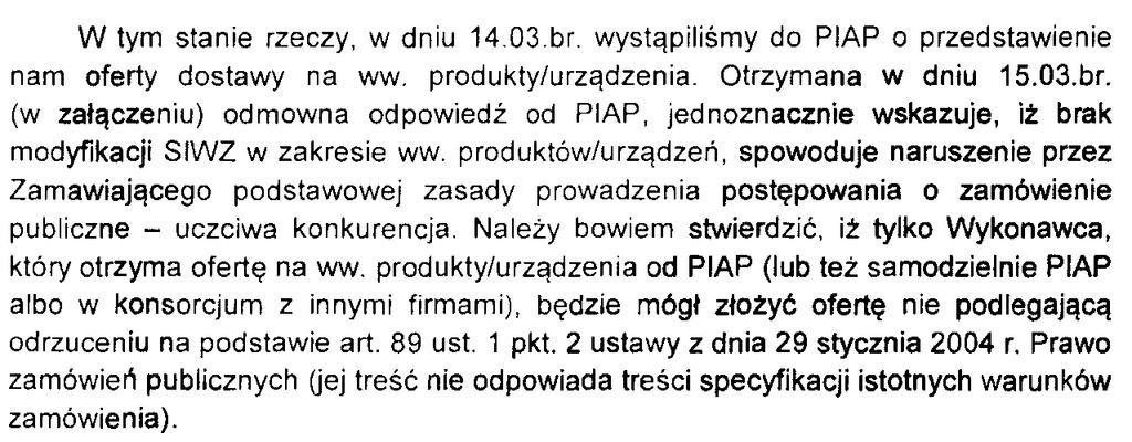 Zamawiający jako poziom odniesienia przyjął rozwiązane stosowane w