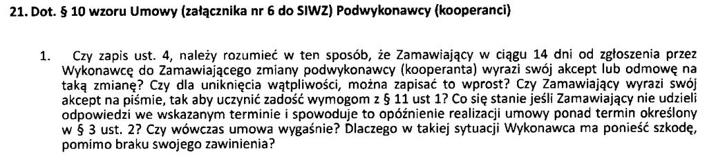 Przesłanego Wykonawcy środkami komunikacji zastrzeżonymi w SIWZ.