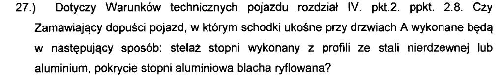 Zamawiający dopuszcza zaproponowane rozwiązanie, dotyczące schodków wejściowych do kontenera, pod warunkiem spełnienia pozostałych wymogów oraz z zastrzeżeniem, że zachowane zostanie zapewnienie