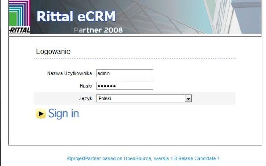 Wykonane przez nas projekty System CRM wykonany dla firmy Rittal