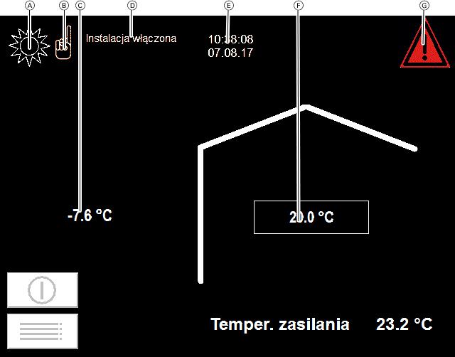 Moduł obsługowy Informacje dotyczące obsługi Wskazówki Najważniejszych ustawień regulatora pompy ciepła można dokonać na module obsługowym. Moduł obsługowy jest wyposażony w ekran dotykowy.