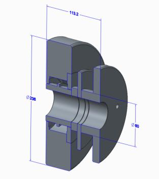 Obciąganie na matrycy o promieniu 18 m Fig. 7. Profile die forming, die radius 18 m W efekcie końcowym uzyskano wyrób wygięty na wysokość ok. 4,5 mm.