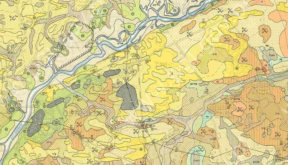 Rys. 4. Fragment szczegółowej mapy geologicznej, ark.