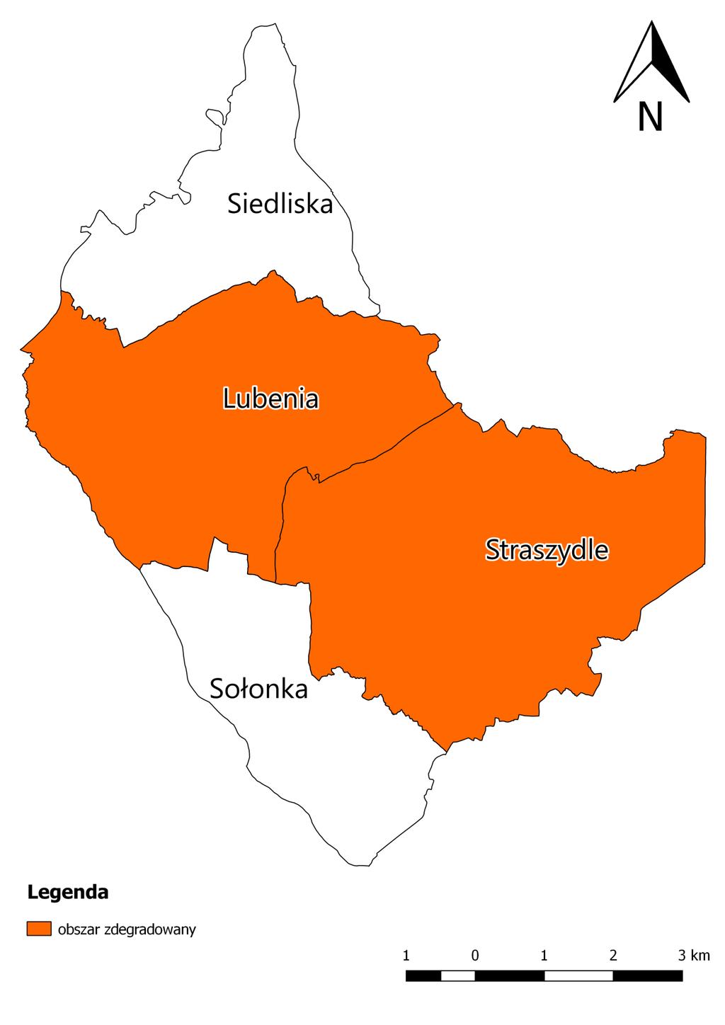 Mapa 14 Granice wyznaczonego obszaru zdegradowanego