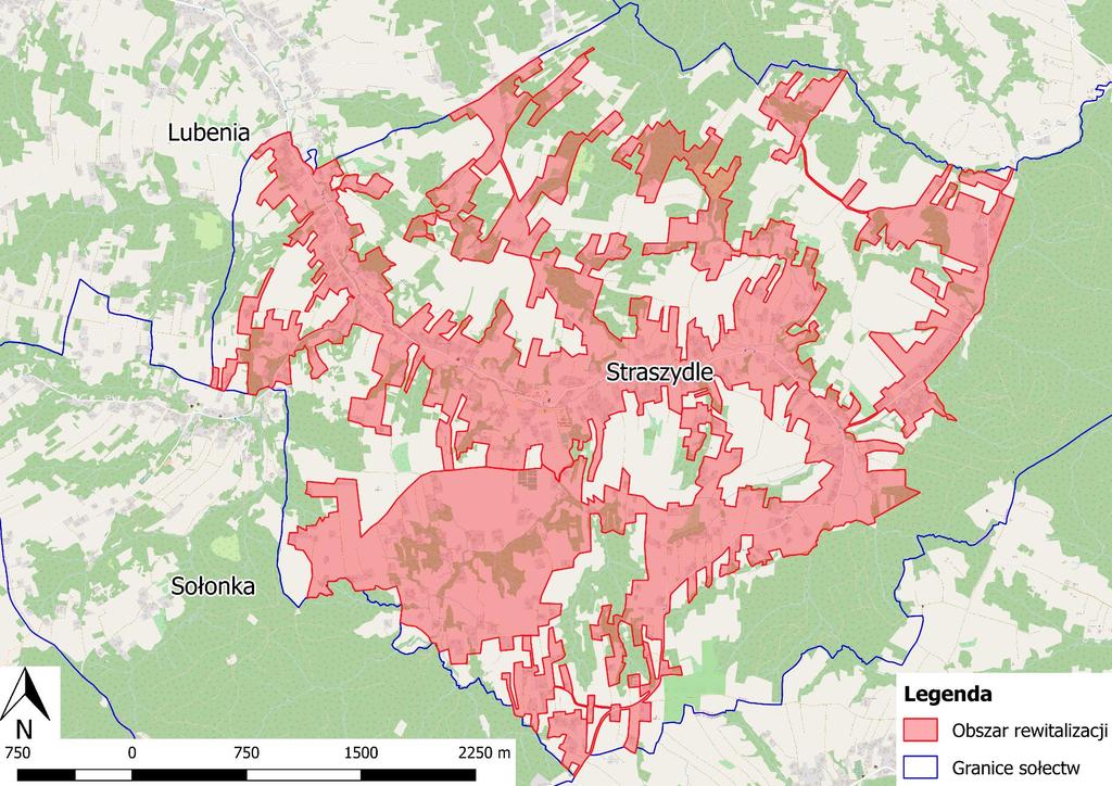 Mapa 16 Granice wyznaczanego obszaru rewitalizacji