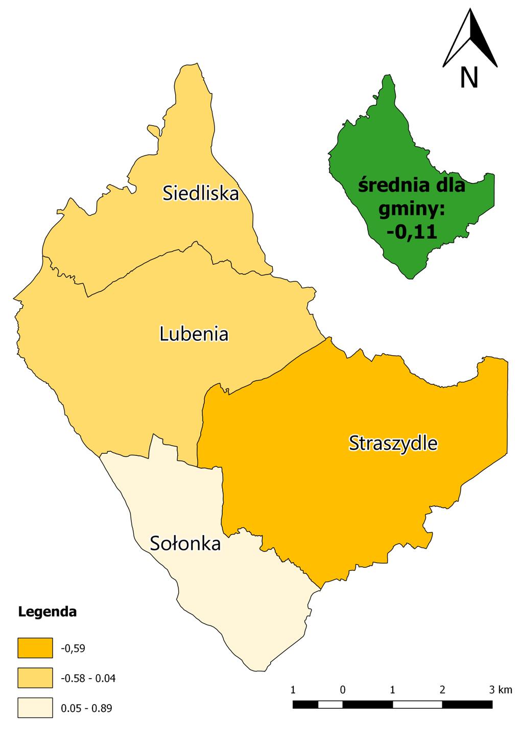 Mapa 17 Rozkład wartości wskaźnika saldo migracji na pobyt stały w przeliczeniu na 100 osób wg faktycznego miejsca zamieszkania w