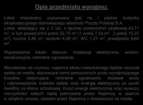 eksploatacyjnego stanowiącego własność Poczty Polskiej S.A.