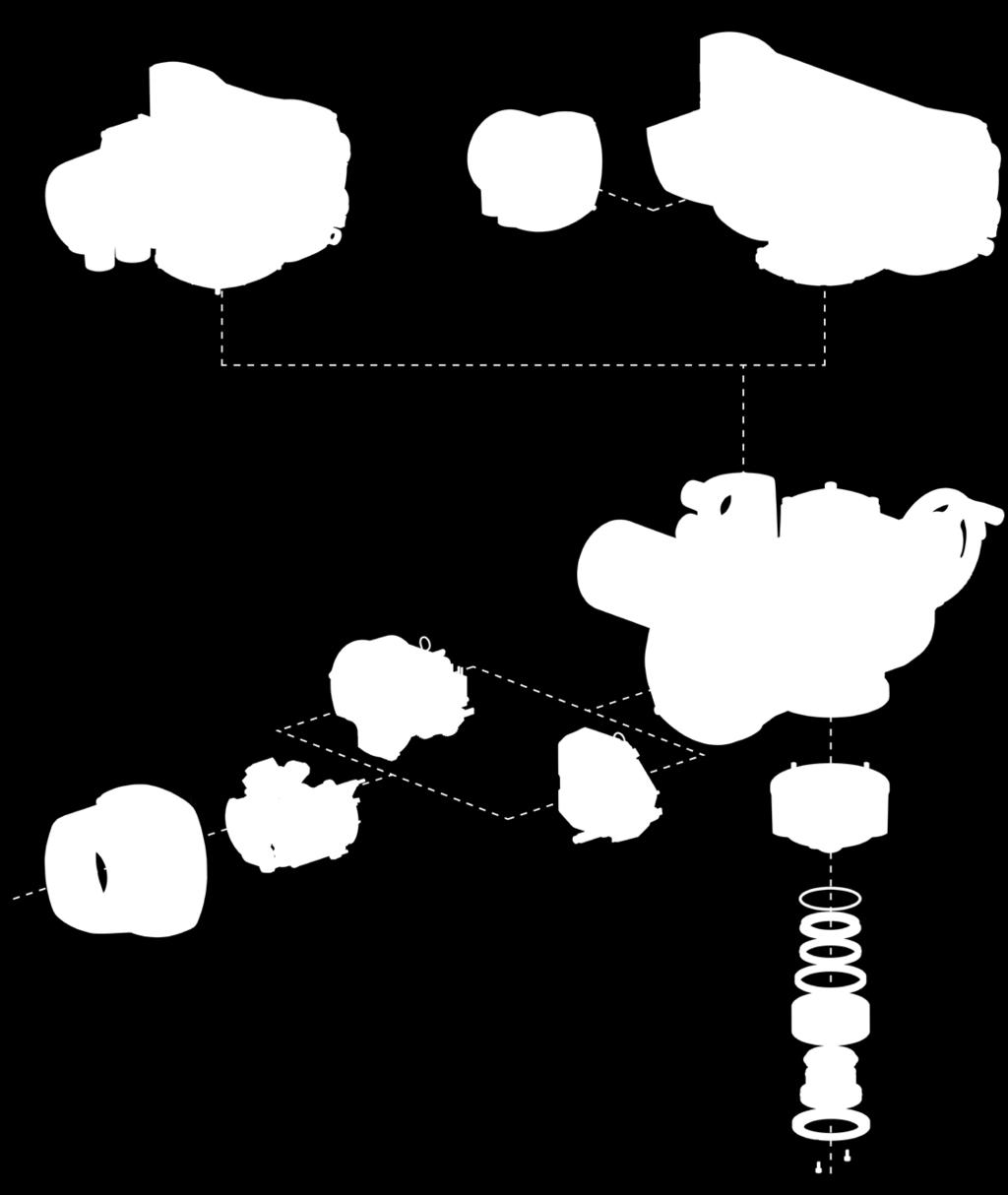 Napędy CK 1 2 1b 1c 2b 2c 2d 1a 2a 4 3 Budowa