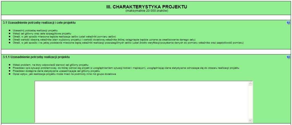 Uzasadnienie potrzeby realizacji projektu Tutaj nic