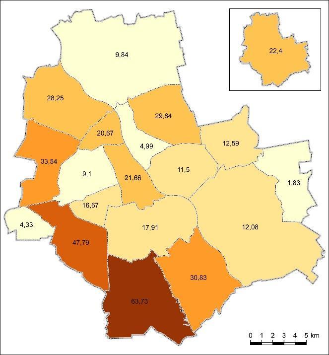 miasta/dzielnicy ZIW o