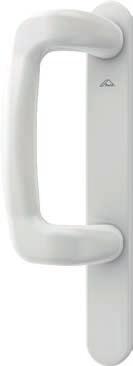 Bez wkładki bębenkowej z długim szyldem A 50 61,5 28 8 8 Roto Inline Roto Line Klamki do okien i drzwi tarasowych przesuwnych klamka