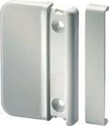 2 Biały 100 szt. 538620 Pochwyty do drzwi balkonowych z PVC, typ 2 do montażu na płaszczyźnie profilu R06.