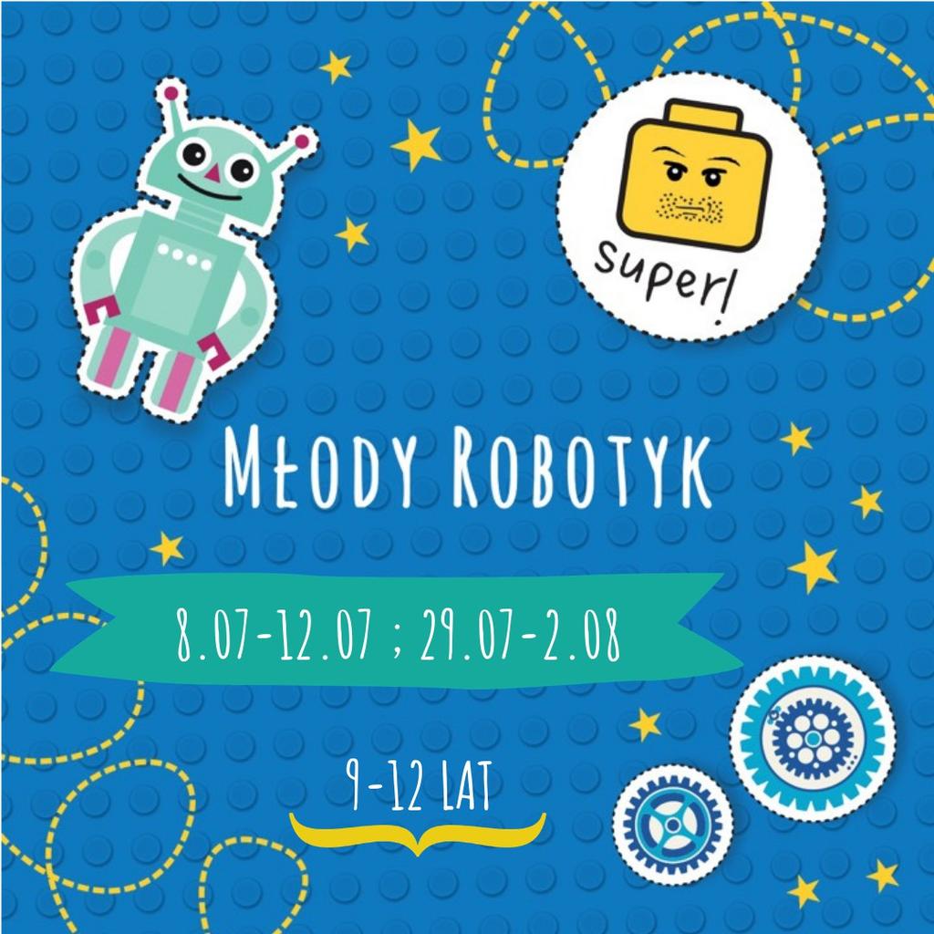 MŁODY ROBOTYK [dzieci 9 12 lat] WSZYSTKIM PASJONATOM KLOCKÓW LEGO OFERUJEMY PÓŁKOLONIE MŁODY ROBOTYK, PODCZAS KTÓRYCH DZIECI ZBUDUJĄ ZAAWANSOWANE MODELE ROBOTÓW. 8.07-12.07 29.07-2.