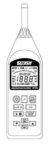 Wprowadzenie Dziękujemy za wybranie modelu Extech Instruments 407780A. To urządzenie jest w pełni przetestowane i skalibrowane, a przy właściwym użytkowaniu zapewni lata niezawodnej obsługi.