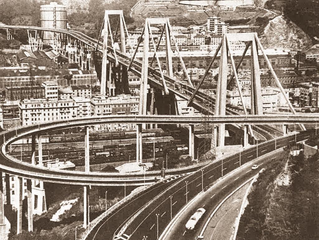 Wiadukt Polcevera w Genui zaprojektowany przez prof. Riccardo Morandi ego był użytkowany od 4 września 1967 r.