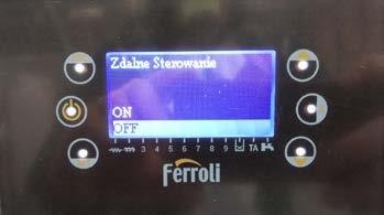 Lato T < 5 C C.W.U. OFF Lato 5 C C.W.U. ON T 70 C Lato/Zima C.O. ON UWAGA: NIE ZMIENIAĆ INNYCH PARAMETRÓW, PONIEWAŻ KOCIOŁ MOŻE DZIAŁAĆ NIEPRAWIIDŁOWO.