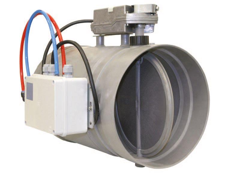RV-R REGULAOR PRZEPŁYWU VAV Z WORZYWA SZUCZNEGO Przeznaczenie: Regulatory VAV wykorzystywane do automatycznej regulacji przepływu strumienia powietrza w instalacjach wentylacji, gdzie mogą występować