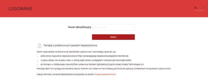 www.bsduszniki.pl Logowanie za pomocą hasła maskowanego Logowanie w systemie odbywa się za pomocą hasła maskowanego.