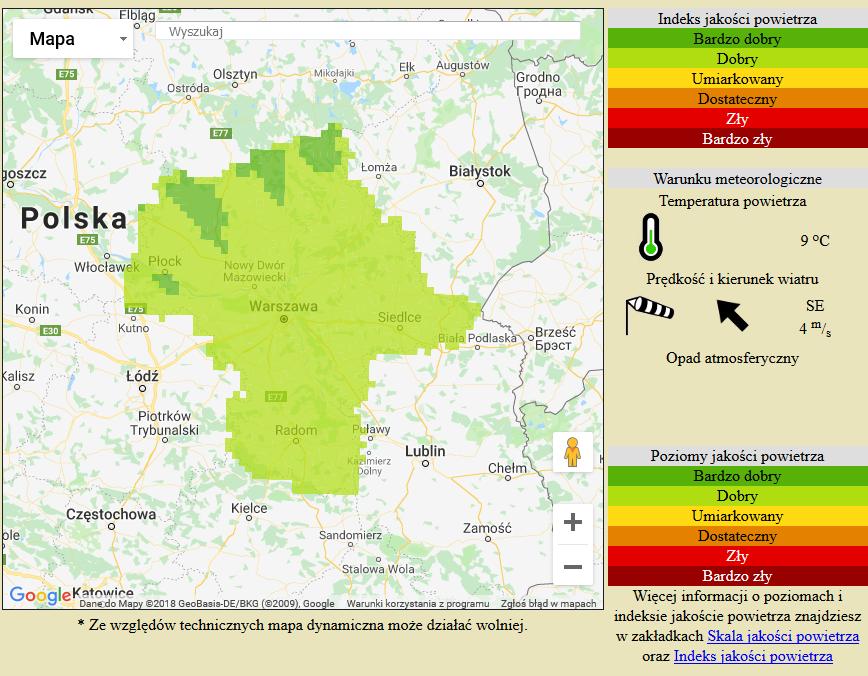 [w µg/m 3 ] na automatycznych stacjach