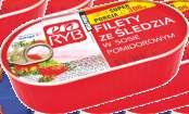 z oliwek extra virgin 110 g 4,05 3,19 Filety ze śledzia w oleju, w sosie pomidorowym 170 g Śledź w sosie