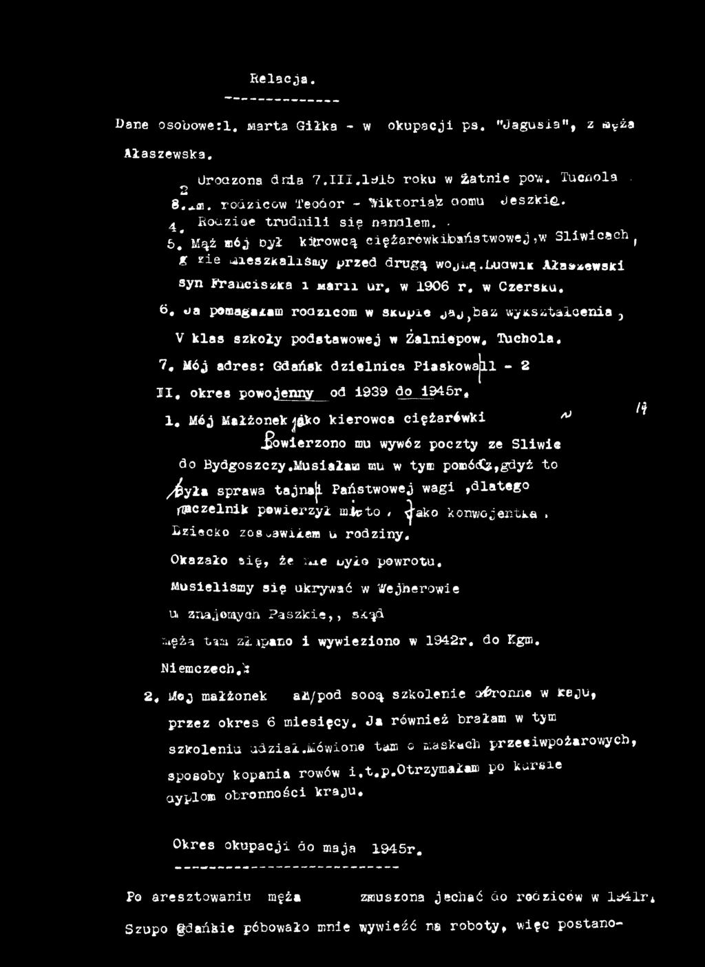 Musiała mu w tym pomóc g,gdyż to /^yła sprawa tajnaji Państwowej wagi,dlatego naczelnik powierzył wic to, ^ako konwój antka. dziecko zestawiła* u rodziny.