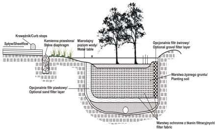 WPROWADZENIE Celem prowadzonych badań było ocena możliwości zastosowania systemów bioretencyjnych do zdecentralizowanego zagospodarowania wód opadowych z obszaru uszczelnionego. Rys. 3.