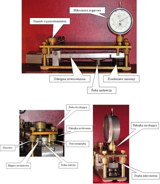 Rysunek 2: Fotografia stanowiska do pomiaru odwrotnego zjawiska piezoelektrycznego.