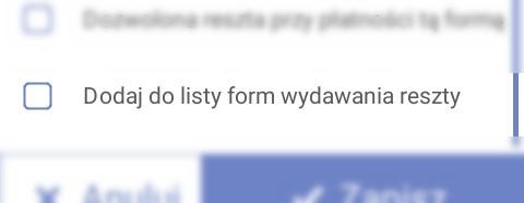 Kurs pole pojawia się tylko gdy w Typ zostanie wybrana Waluta (Rys. 7.14). Po naciśnięciu na pole wyświetli się klawiatura.