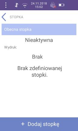 Funkcja jest dostępna w menu: DRUKARKA STOPKA Po wybraniu pozycji Stopka zostanie wyświetlony ekran: Dodanie stopki Dodanie stopki po zatwierdzeniu tego przycisku zostanie wyświetlony ekran: Wybór