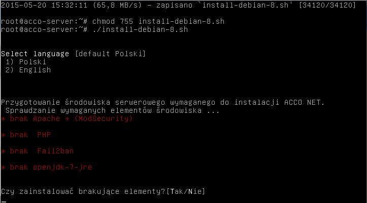 /install-debian-8.sh dla wersji systemu operacyjnego Debian 7.6:./install-debian-7.