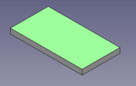 KROK 2. Przejdź do sekcji Part Design. Zaznacz górną powierzchnię kształtu. Następnie kliknij Utwórz szkic KROK 3. Narysuj dwa prostokąty, jak na poniższym rysunku, widoczne jako białe linie.