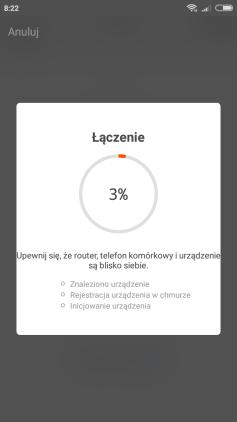 Jeśli połączenie zakończy sie sukcesem, na ekranie pojawi się domyślna nazwa