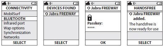Zestaw Jabra FREEWAY wyłączy się automatycznie po przeniesieniu telefonu z samochodu.