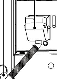 ponownie skręcić wkrętami łącznik z rurą PCV. Połączenie nie może powodować zagięć na rurze karbowanej, mogących spowodować zablokowanie się peletu. 7.