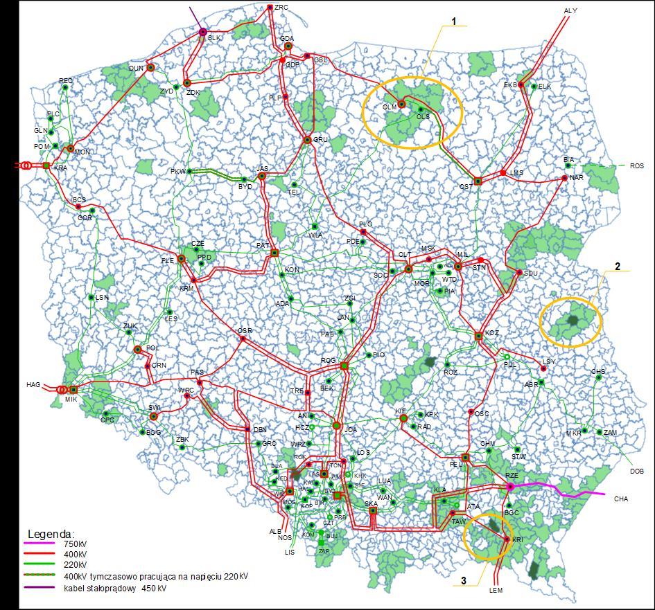 Bezpieczeństwo dostaw Gałąź wyłączana P505 (OLM115-GIE115) P511A (ILA115-ILW125) P511B (ILW115-LBW125) P520A (GIE115-ORW115) P520B (ORW125-ORD115) Gałąź przeciążona Stopień obciążenia [%] P511A