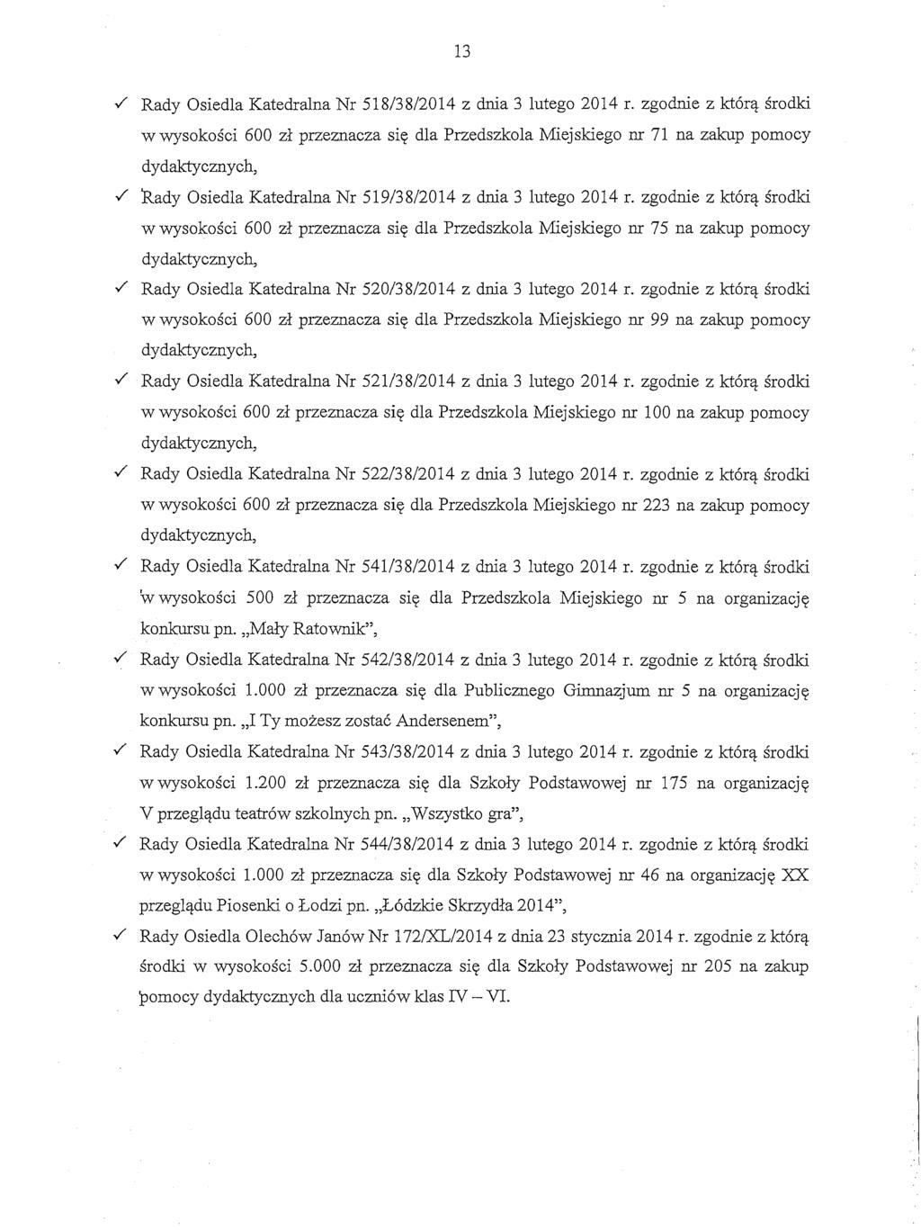 J Rady Osiedla Katedralna Nr 51813812014 z dnia 3 lutego 2014 r.