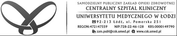 Pytania i odpowiedzi Sprawa Nr ZP/ 27 / 2019 Dostawa sprzętu medycznego dla Centralnego Szpitala Klinicznego Uniwersytetu Medycznego w Łodzi.