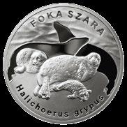 01.2007 Nakład: 1 000 000 szt. Projektant rewersu Robert Kotowicz. 20 zł Foka szara Seria: Zwierzęta Świata. Polskiej.