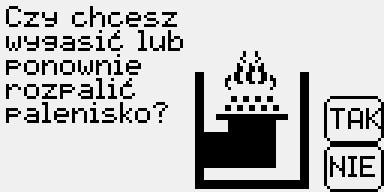 Nacisnąć przycisk. Potwierdzić wygaszenie paleniska przyciskiem. 4. Wyłączanie regulatora. a) Odłączanie zasilania.